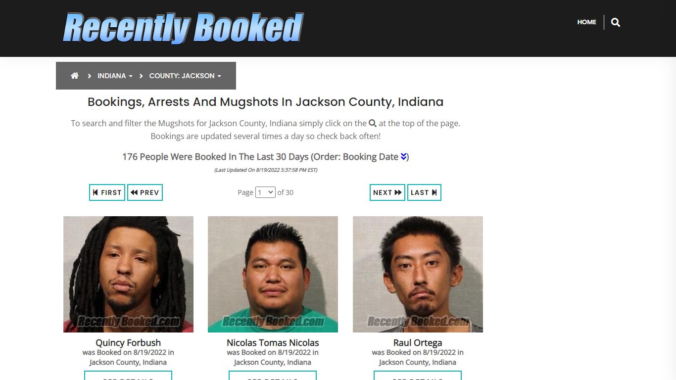 Recent bookings, Arrests, Mugshots in Jackson County, Indiana